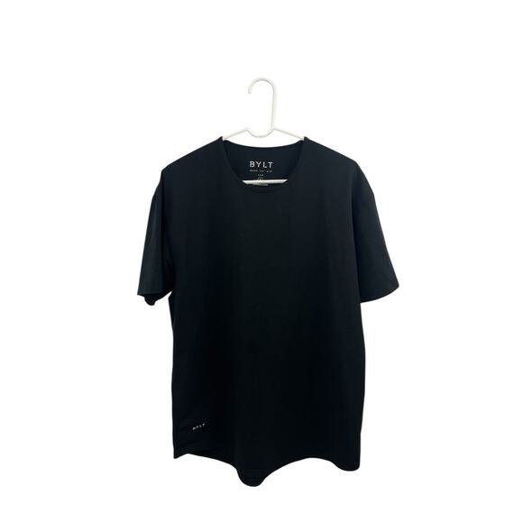 BYLT T Shirt Men’s XL Blend Black Curved Hem Short Sleeve Drop Cut Activewear - Picture 4 of 9